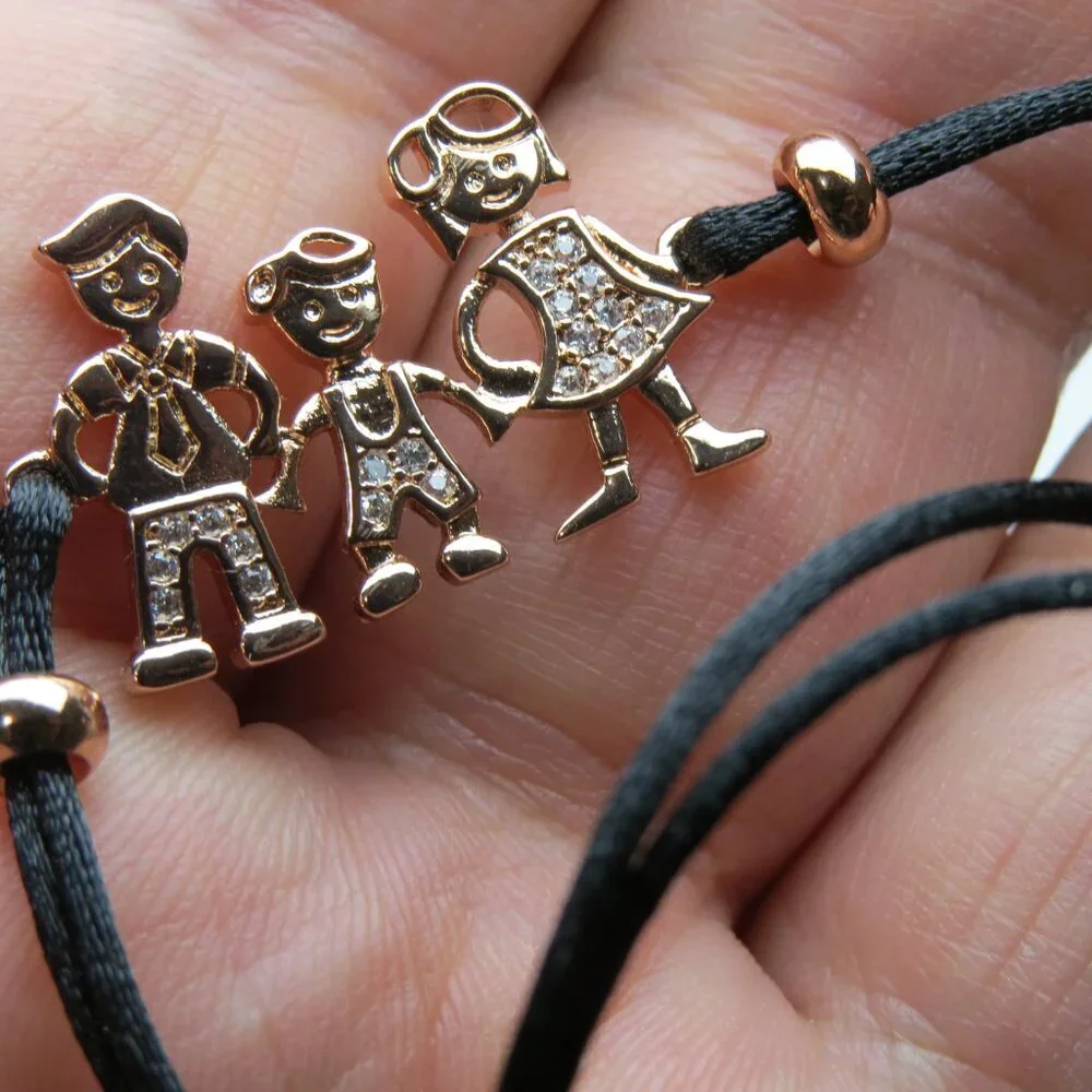 14k overlay Mother's Girl Boy Bracelet
